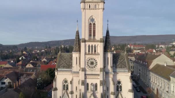 Luftbild Des Schönen Koszeg Ungarn — Stockvideo