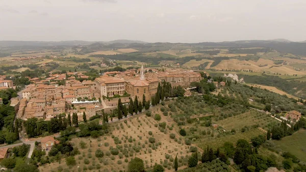 Aerial Video Pienza Tuscany — Stock Photo, Image