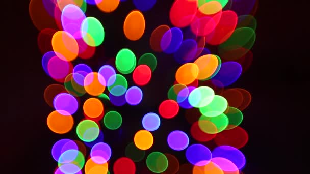 Kolorowe Nieostre Świąteczne Światła Jako Bokeh — Wideo stockowe