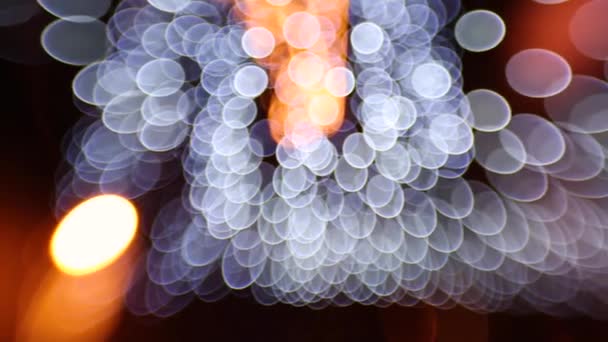 Luzes Festivas Desfocadas Coloridas Como Bokeh — Vídeo de Stock