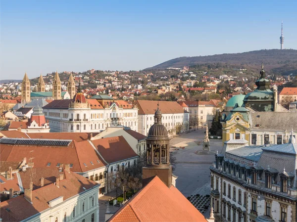 Ptačí Pohled Pecs Maďarsko — Stock fotografie