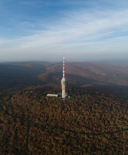 Torre Pecs Hungria Com Colinas Mecsek — Fotografia de Stock