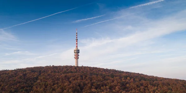 Torre Pecs Hungria Com Colinas Mecsek — Fotografia de Stock