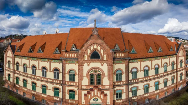 Kinderkrankenhaus Luftaufnahme Von Pecs Ungarn — Stockfoto