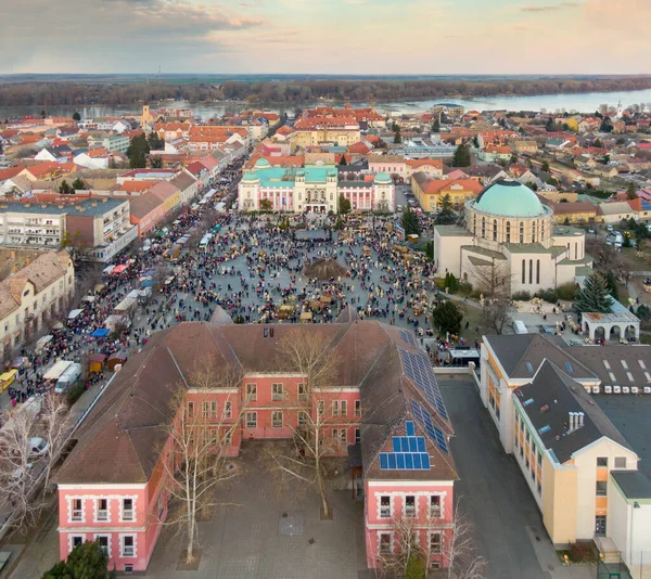 Mohacsi Busojaras Karneval För Våren Hälsningar — Stockfoto