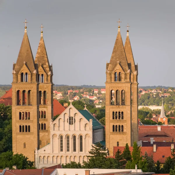 Katedra Pecs Węgierski Zwany Szekesegyhaz — Zdjęcie stockowe