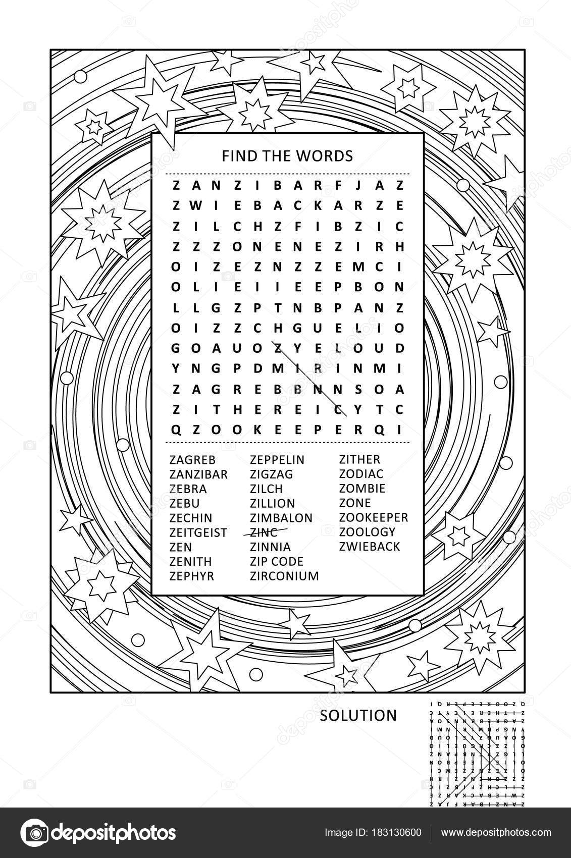 Vector Jupiter Z Rompecabezas Para Colorear Página