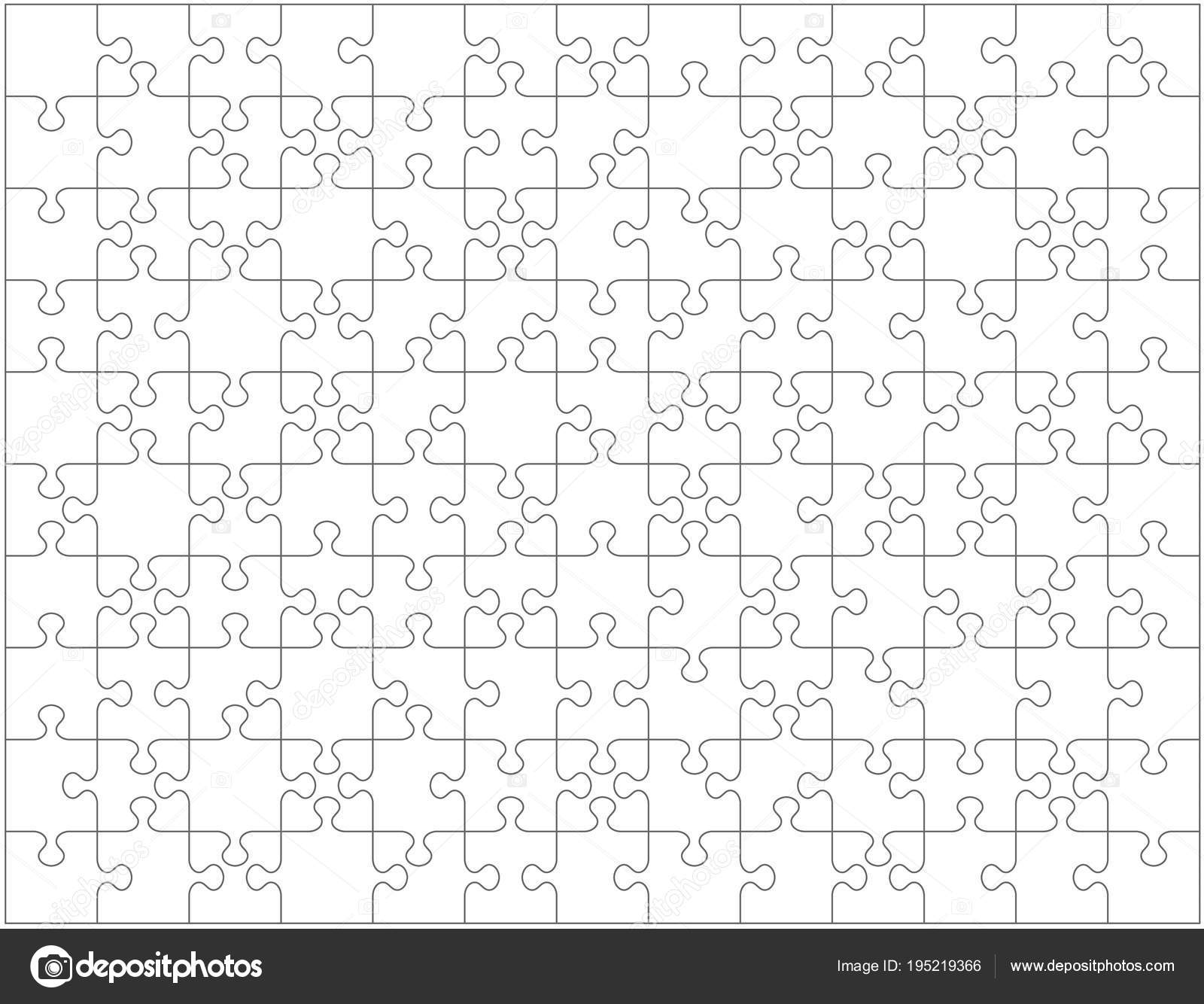 Jigsaw Puzzle Blank Template Cutting Guidelines Pieces Various Shapes Randomly Stock Vector Image By C Ratselmeister 195219366