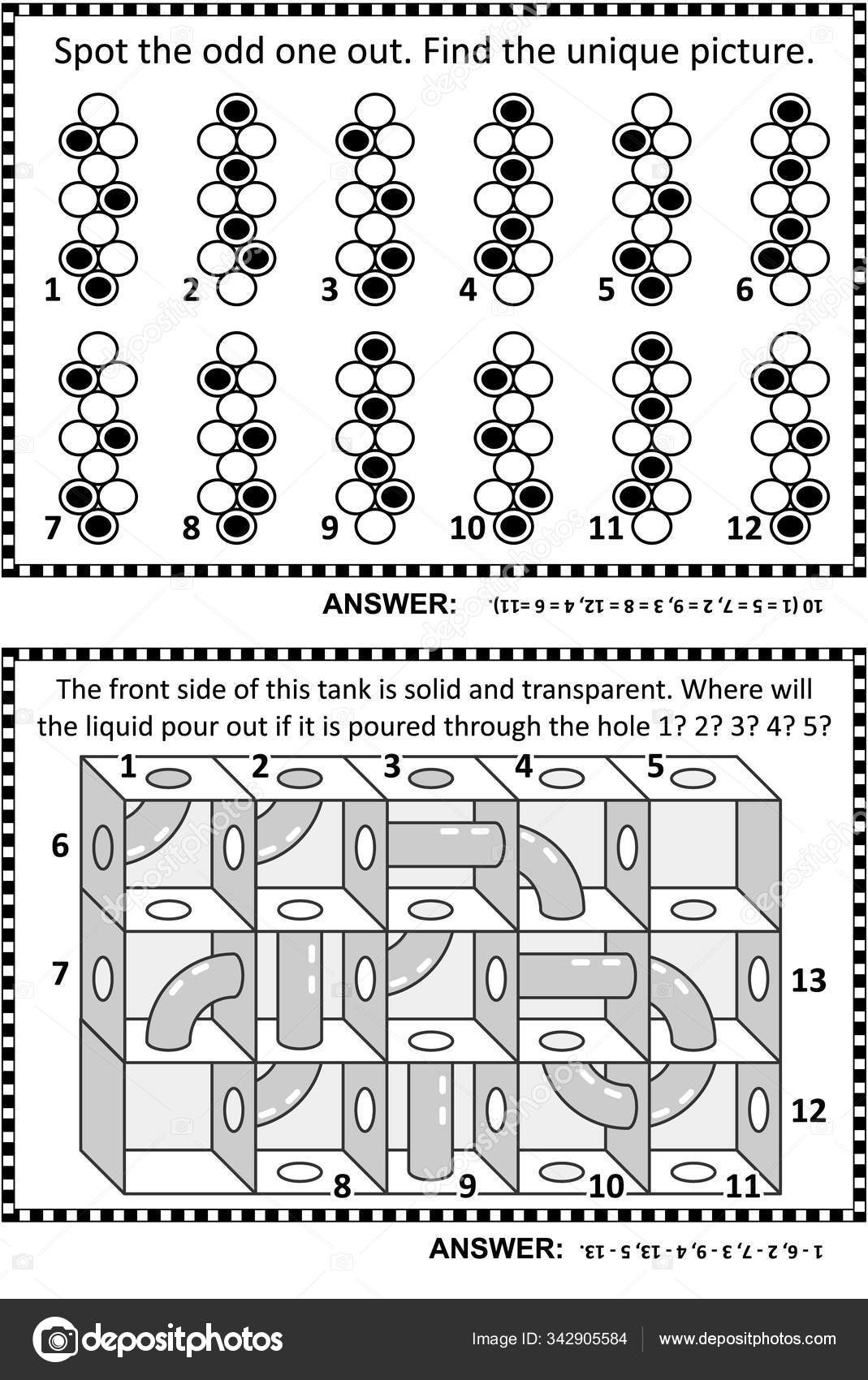 Abstract Puzzles Riddles Adults Children Welcome Too Activity Page Training Stock Vector Image By C Ratselmeister 342905584