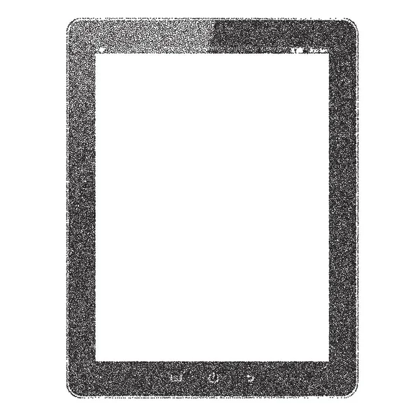 Zwart-wit tablet-pc — Stockvector