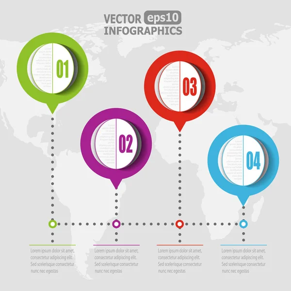 Modern paper infographics — Stock Vector