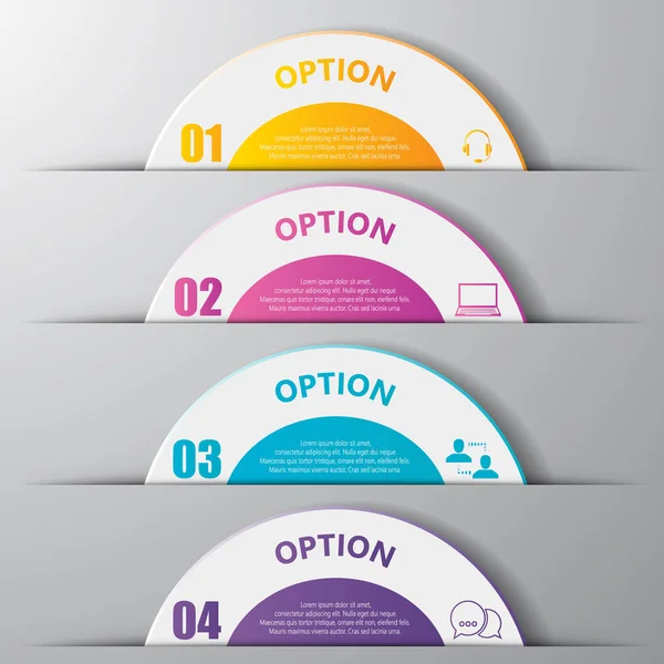 Kağıt Modern infographics — Stok Vektör