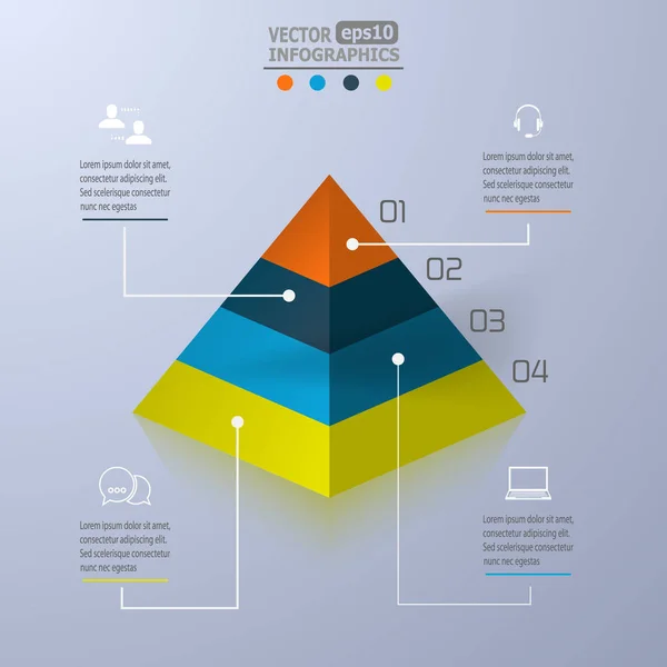 Moderne papier infographics — Stockvector