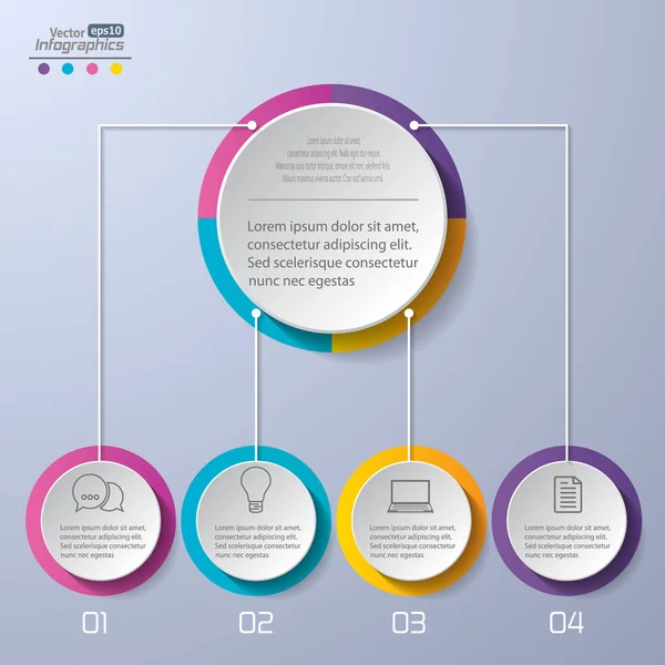 Infografica moderna su carta — Vettoriale Stock