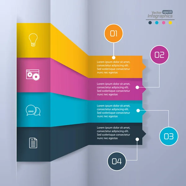 Infografías modernas en papel — Vector de stock