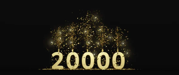 20 bin takipçi teşekkürler. Görüntü koyu arkaplan.