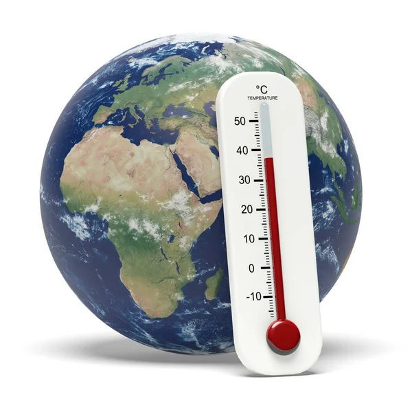 Earth Thermometer Global Warming — Stock Photo, Image