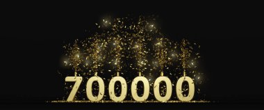 700 bin takipçi teşekkürler. Görüntü 3D.