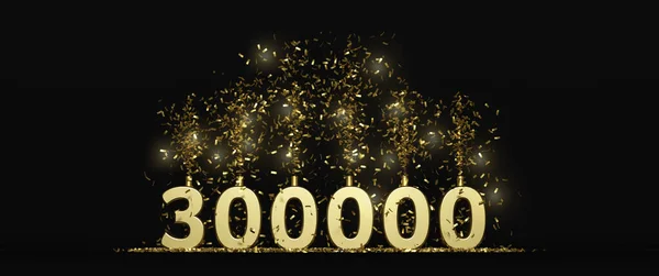 300.000 takipçi teşekkürler. Görüntü 3D.