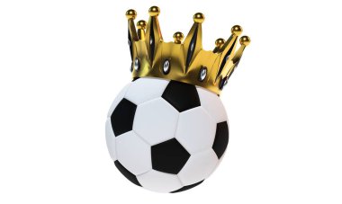 3D taçlı futbol topu.