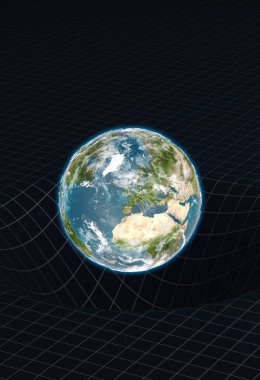uzay-zaman arkaplanında yer ve ay 3D görüntüleme