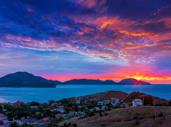 Wschód słońca nad Koktebel, Crimea — Zdjęcie stockowe