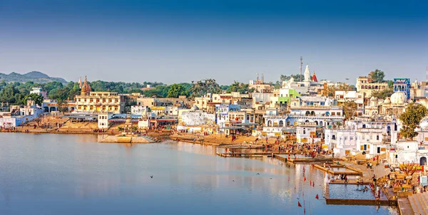 Lago Pushkar Sagrado, Rajastán, India — Foto de Stock