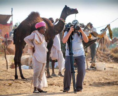 Fotoğrafçı Pushkar Fuarı, Hindistan fotoğraf çekmek