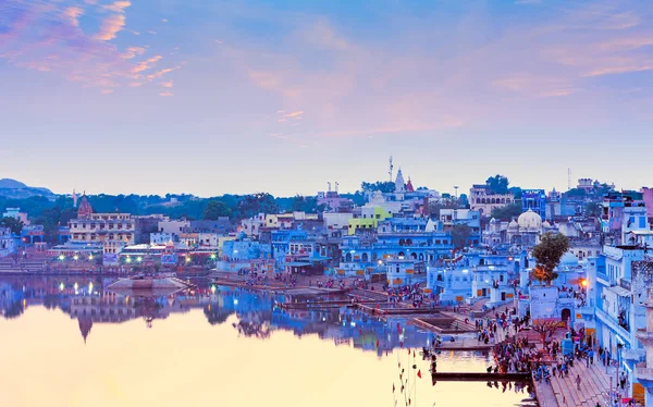 Heliga Pushkar sjö, Rajasthan, Indien — Stockfoto