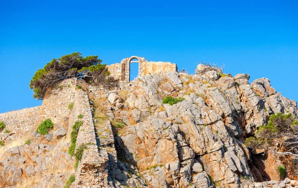 Ostrovní pevnost Spinalonga, Kréta, Řecko — Stock fotografie