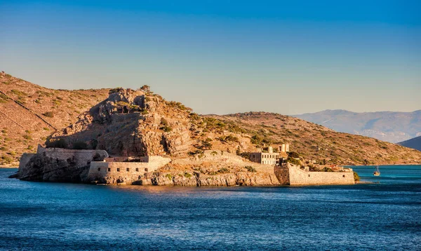 Ostrovní pevnost Spinalonga, Kréta, Řecko — Stock fotografie