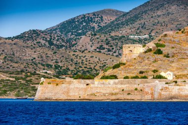 Spinalonga, Crete, Yunanistan ada kale
