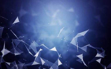  üçgen oluşturan noktalarıyla bağlanmış satırları