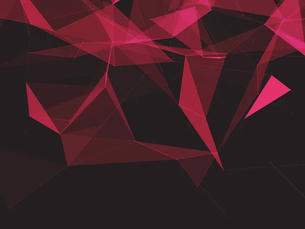 Rouge translucide formes polygonales — Image vectorielle
