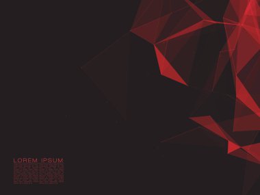 kırmızı şeffaf çokgen şekiller 