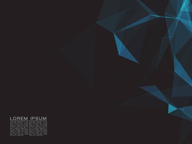 karanlık yarı saydam çokgen şekiller 