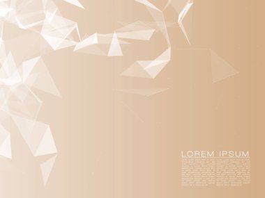 Beyaz yarı saydam çokgen şekiller 