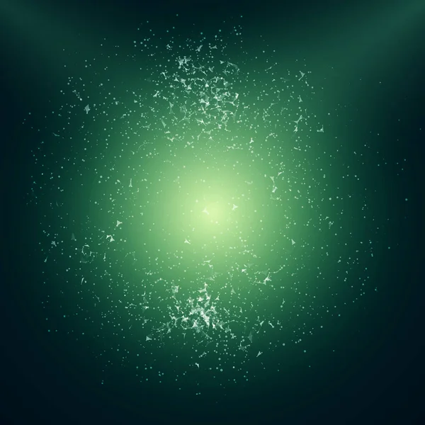 闪亮的爆炸粒子与模式 — 图库矢量图片