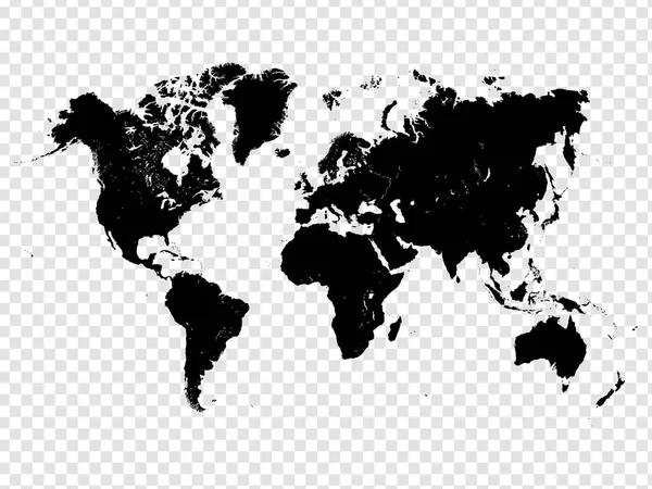 黑色世界地图图标 — 图库矢量图片