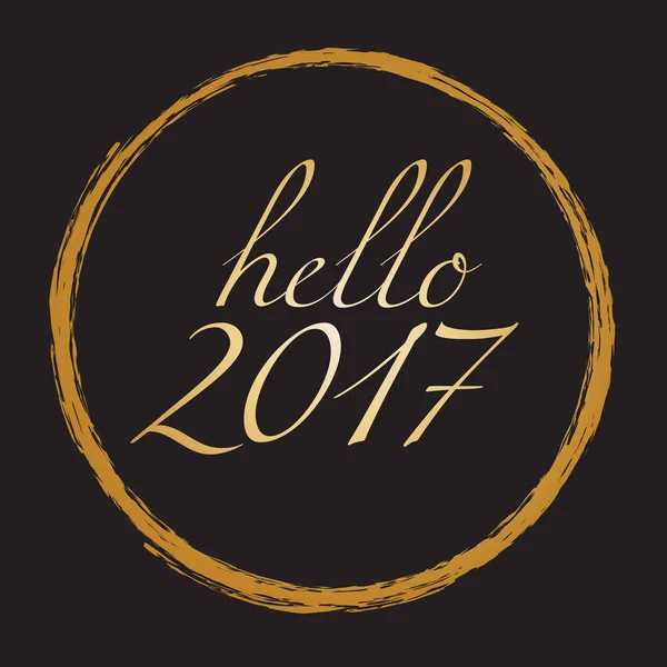 Blahopřání s nápisem hello 2017 — Stockový vektor