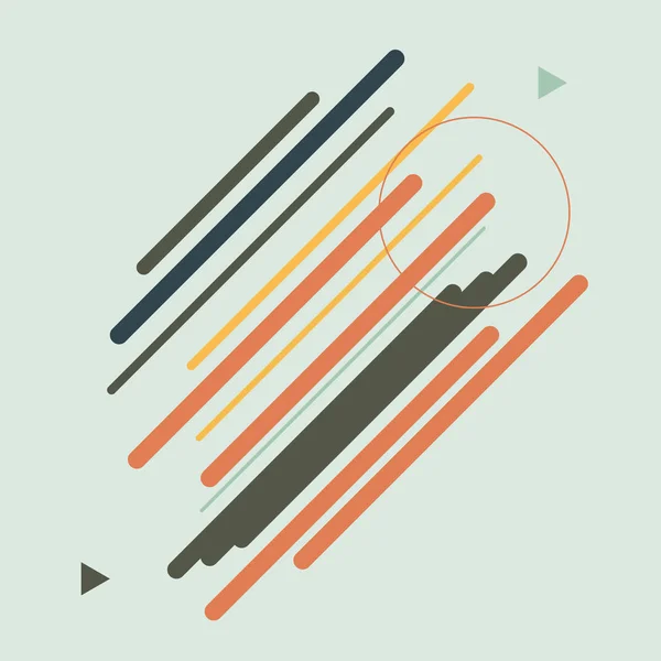 Patrón geométrico con líneas de colores — Vector de stock