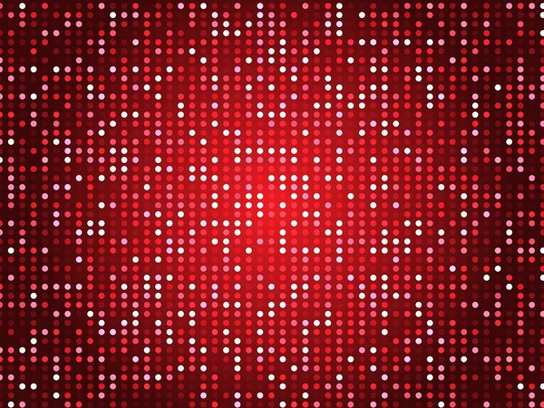 Padrão de mosaico com pontos vermelhos e brancos — Vetor de Stock