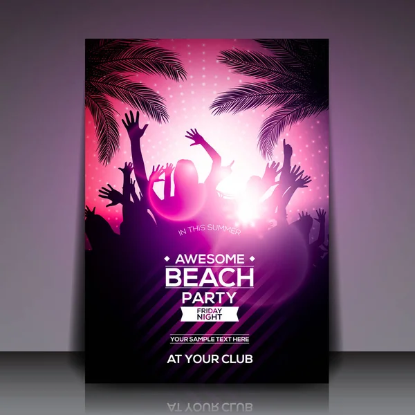 Folheto de festa praia de verão —  Vetores de Stock
