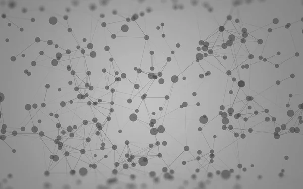 Abstract Black Low Poly Connecting Dots — Stock Photo, Image