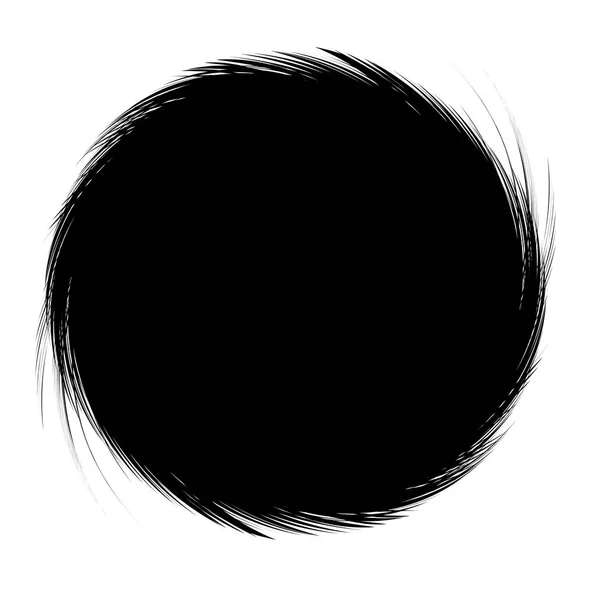 Abstrakter Spiralrahmen aus schwarzen Federn — Stockvektor