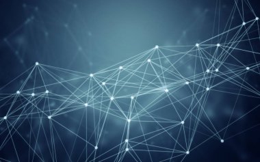 3D soyut poligonal alan mavi arka plan beyaz düşük Poli ile 