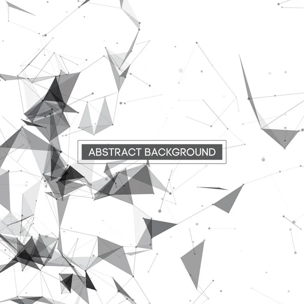 Maille abstraite de réseau noir sur fond blanc — Image vectorielle