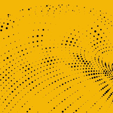 3D sarı ve gri noktalı resim stili sayfa şablonu soyut. Nokta vektör çizim