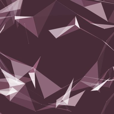 Koyu mor arka plan - vektör çizim üzerinde beyaz soyut ağ kafes