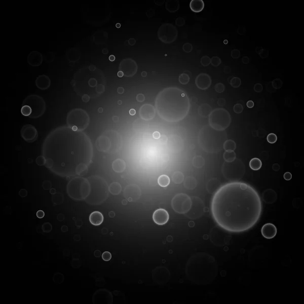 Fondo de luz en blanco y negro. Conceptos de Ilustración Bokeh. V. — Archivo Imágenes Vectoriales